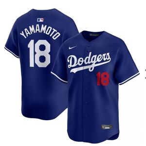 New Nike Los Angeles Dodgers Yoshinobu Yamamoto #18 Royal Limited Vapor Jersey